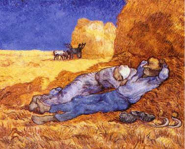 Vincent Van Gogh Noon : Rest from Work France oil painting art